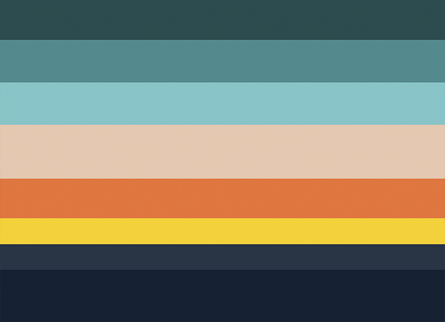 Abstract Mountain Sunset