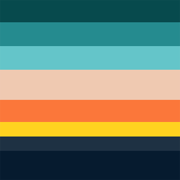 Abstract Mountain Sunset