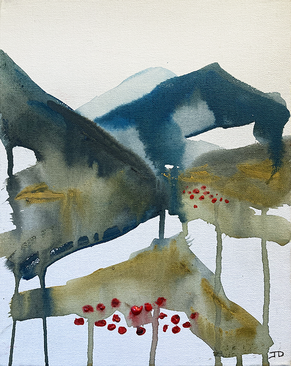 Mountain Drip Painting